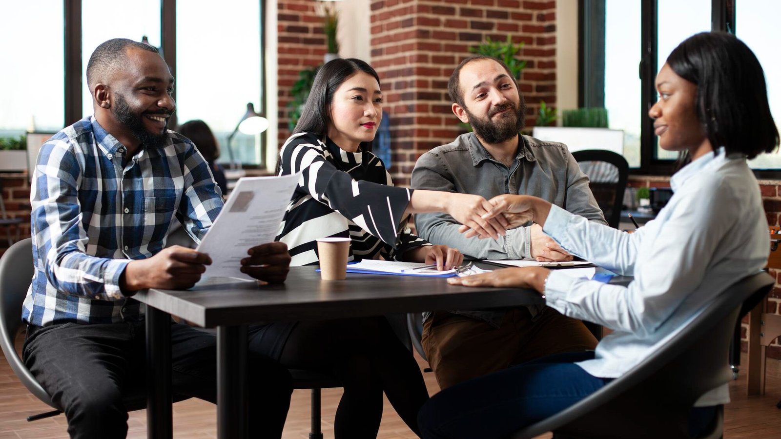 An candidate being intervied